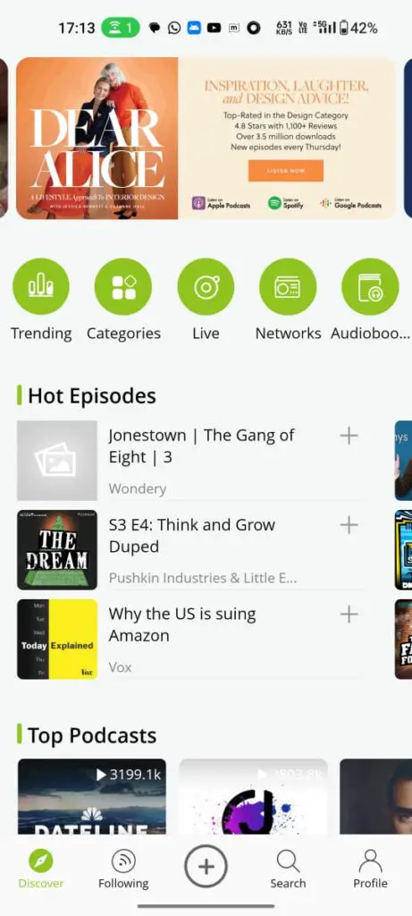 Best Podcast app for Android